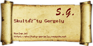 Skultéty Gergely névjegykártya